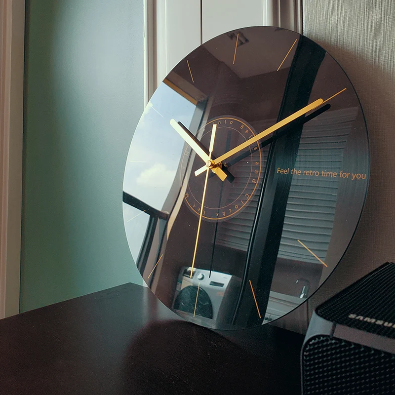 Luxury Watch Wall Clock - ساعة حائط صامتة فاخرة لغرفة المعيشة