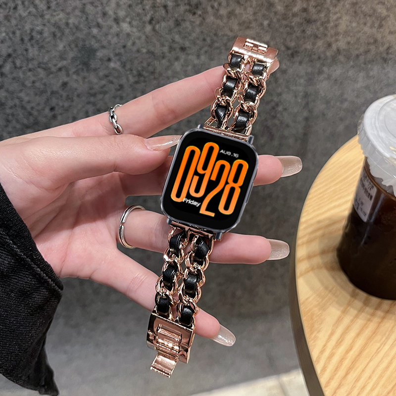 Xiaomi Luxury Watch - جلد فاخر + حزام معدني لساعة