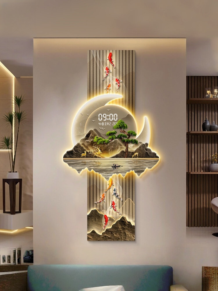 Luxury Watch Wall Clock - ساعات حائط فاخرة مصممة لغرفة المعيشة،