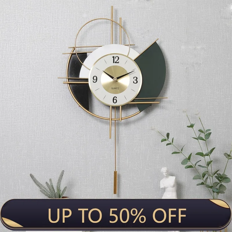 Luxury Watch Wall Clock - ساعة حائط عصرية فاخرة من المعدن