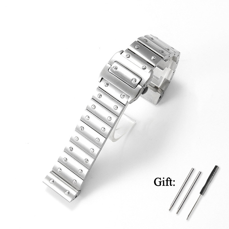 Cartier Watch Santos - حزام ساعة من الفولاذ المقاوم للصدأ