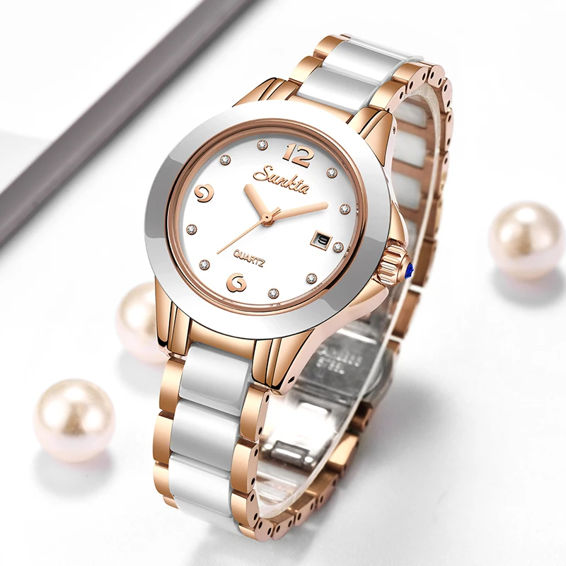 Ladies Luxury Watch - ساعة Sunkta كاجوال كوارتز نسائية أنيقة