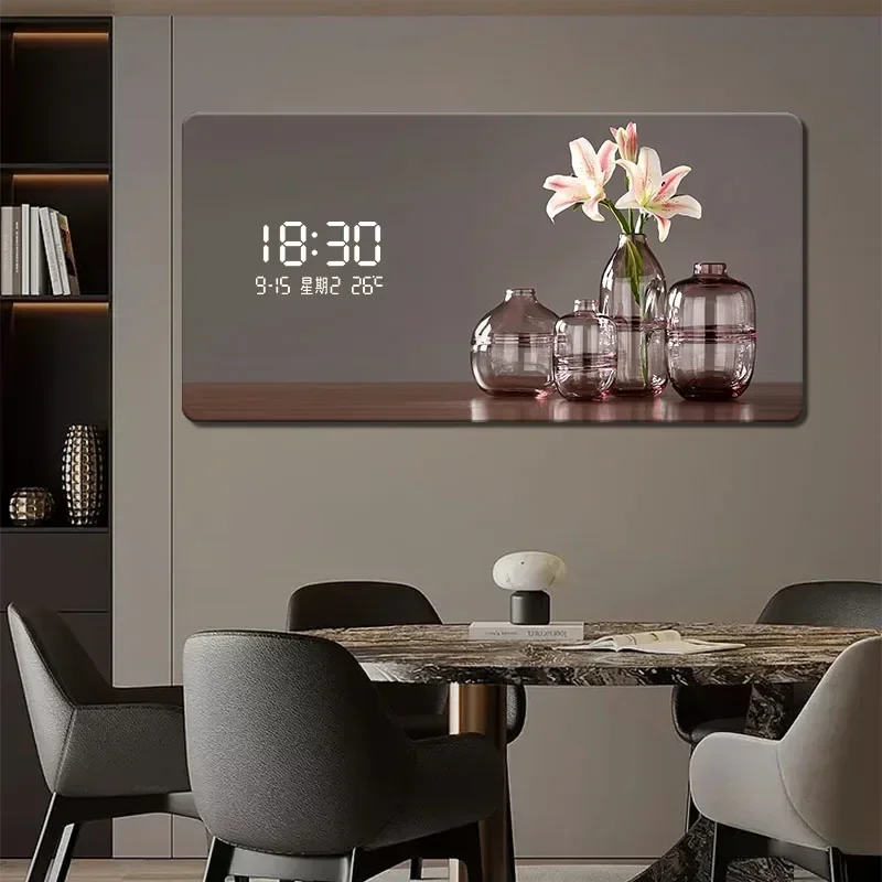 Luxury Watch Wall Clock - ساعة حائط ذات شاشة رقمية فنية