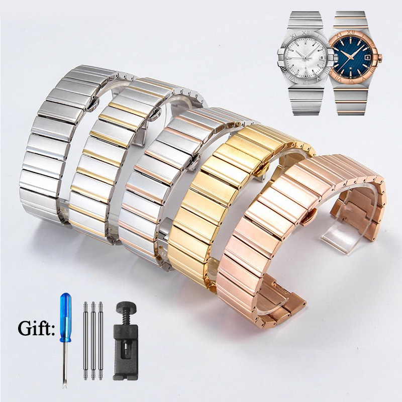 Omega Watch Constellation - حزام ساعة من الفولاذ المقاوم للصدأ