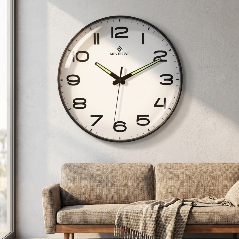 Luxury Watch Wall Clock - ساعة حائط مضيئة أنيقة وبسيطة مقاس