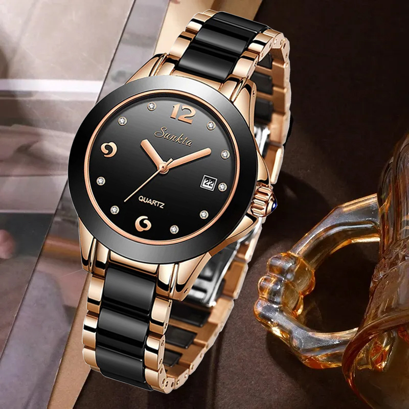 Ladies Luxury Watch - LIGE Sunkta موضة أنيقة ساعات نسائية