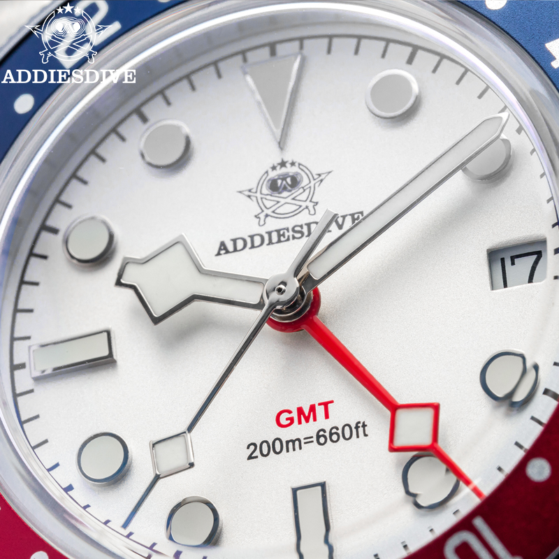 Addiesdive 39 مللي متر ساعة يد - مراجعة Gmt Dual Timezone Watch وسعره