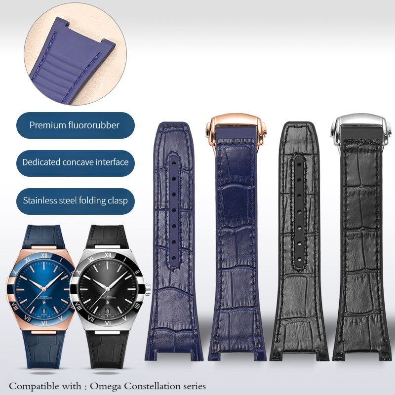 حزام ساعة من الجلد البقري الأص - مراجعة Omega Watch Constellation وسعره