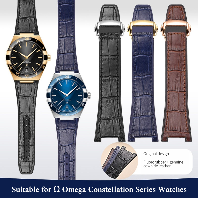حزام ساعة من الجلد البقري الأص - مراجعة Omega Watch Constellation وسعره