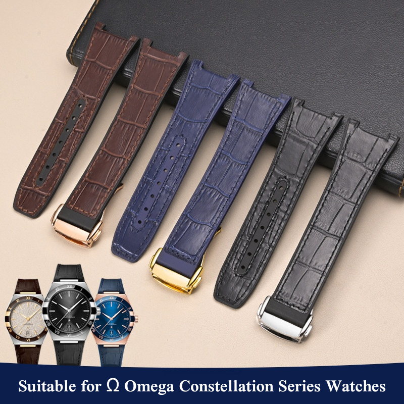 حزام ساعة من الجلد البقري الأص - مراجعة Omega Watch Constellation وسعره