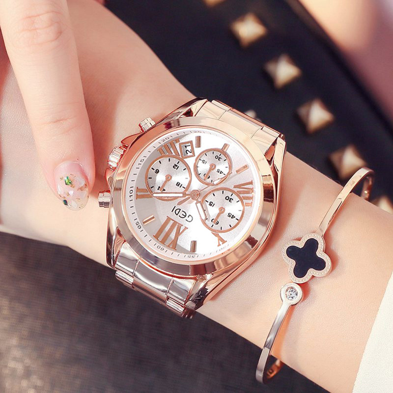 الفاخرة ارتفع الذهب المرأة ساع - مراجعة Luxury Watch Unique وسعره