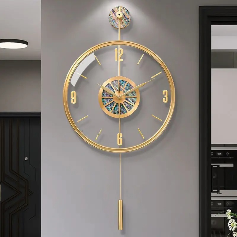 سبيكة صدف ساعة حائط صامتة الحد - مراجعة Luxury Watch Wall Clock وسعره
