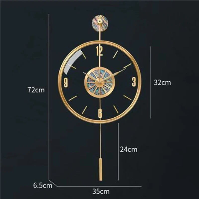 سبيكة صدف ساعة حائط صامتة الحد - مراجعة Luxury Watch Wall Clock وسعره