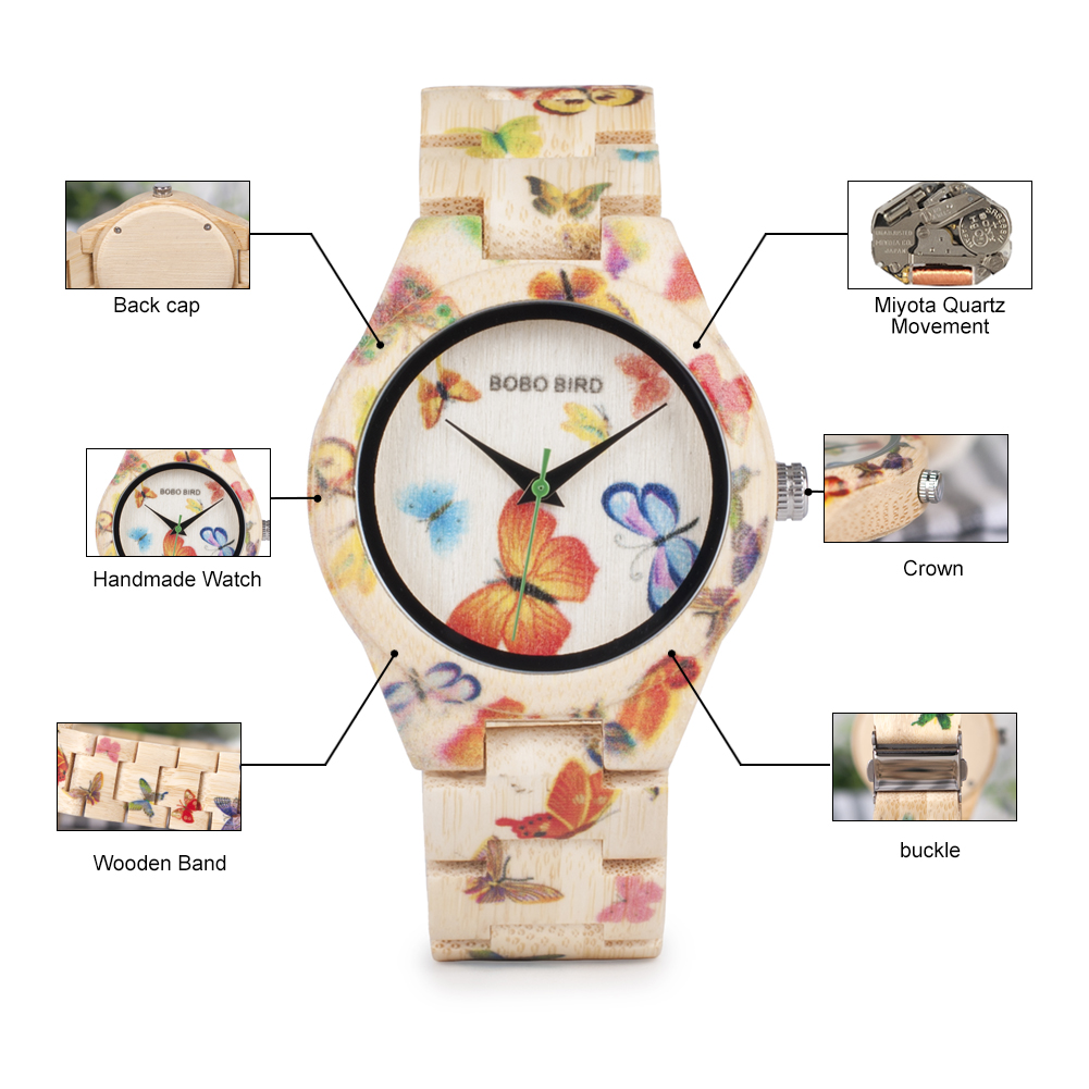 BOBO BIRD الخشب النساء الساعات - مراجعة Ladies Luxury Watch وسعره