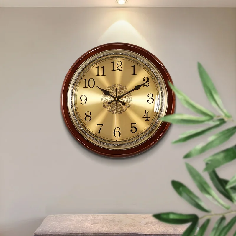 ساعة حائط خشبية فاخرة معدنية ر - مراجعة Luxury Watch Wall Clock وسعره