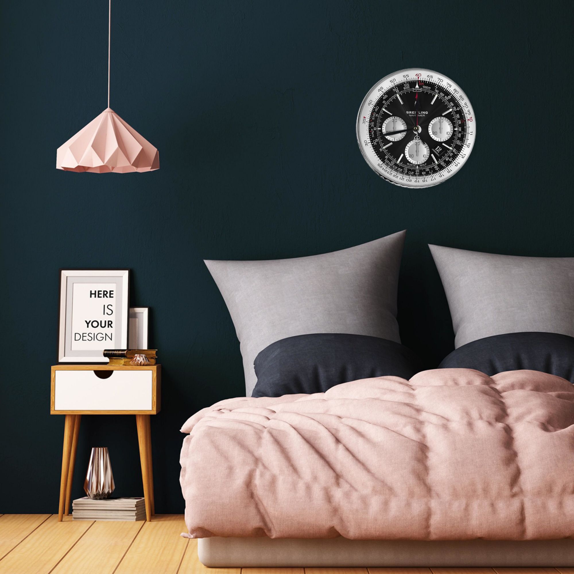 ساعة حائط سوداء فاخرة لتزيين ا - مراجعة Luxury Watch Wall Clock وسعره