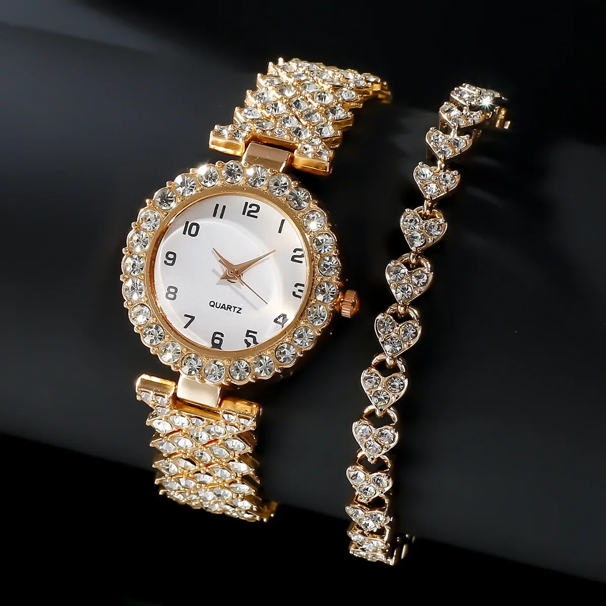 1 قطعة/2 قطعة مجموعة ساعات نسا - مراجعة Ladies Luxury Watch وسعره