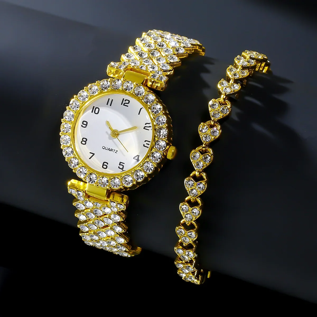 1 قطعة/2 قطعة مجموعة ساعات نسا - مراجعة Ladies Luxury Watch وسعره