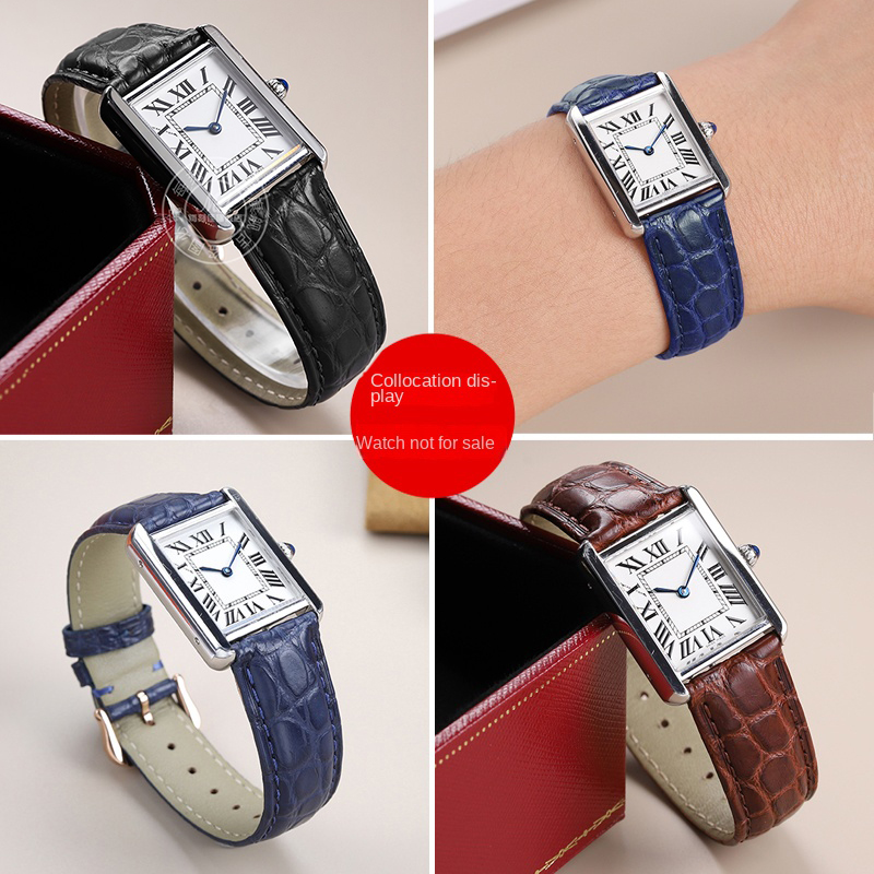 حزام تمساح أصلي 16*17 18 19 21 - مراجعة Cartier Watch Santos وسعره
