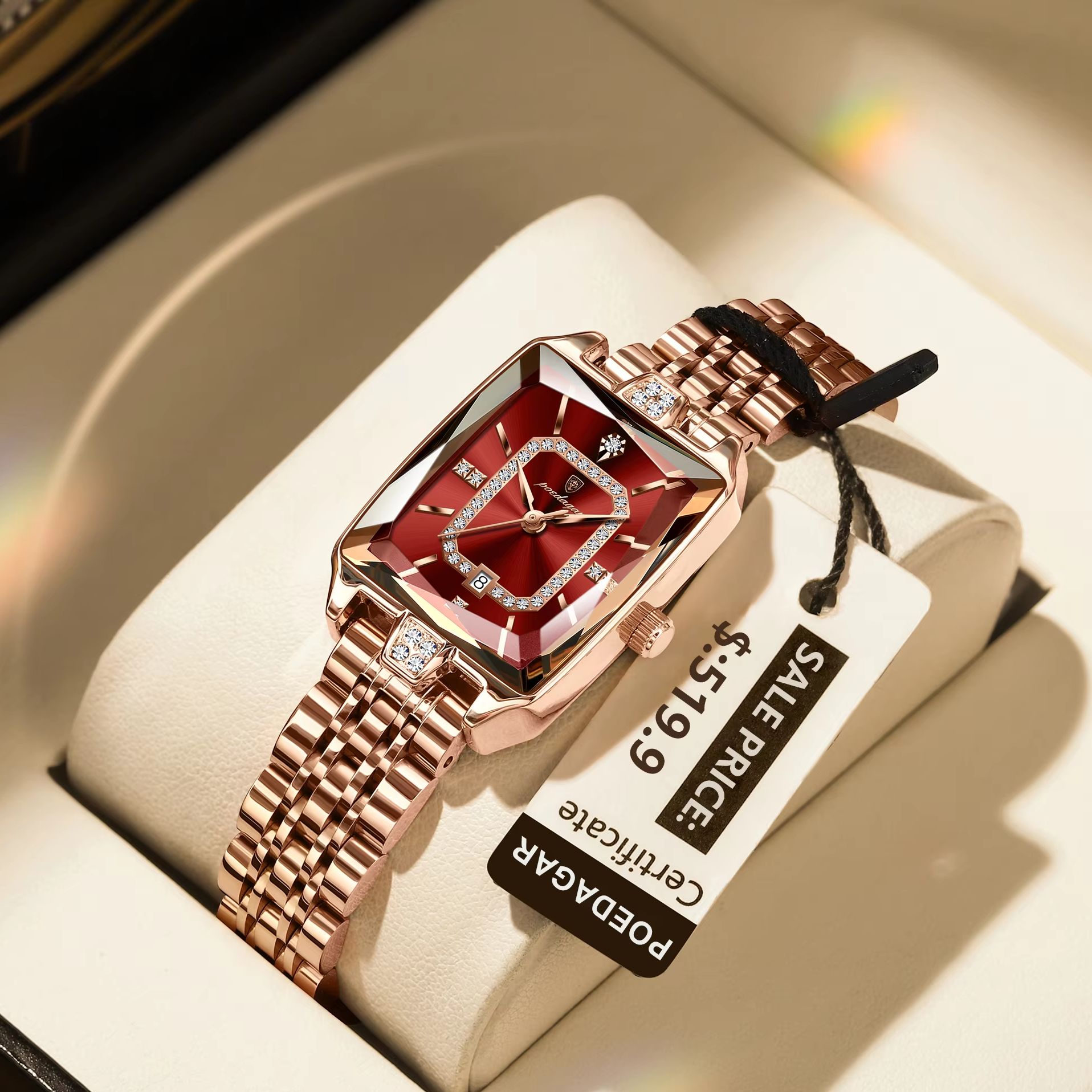 POEDAGAR موضة أنيقة ساعة يد نس - مراجعة Ladies Luxury Watch وسعره