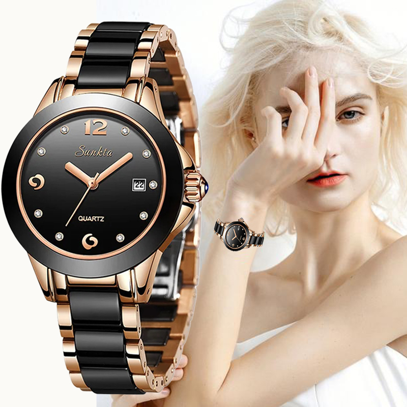 LIGE Sunkta موضة أنيقة ساعات ن - مراجعة Ladies Luxury Watch وسعره