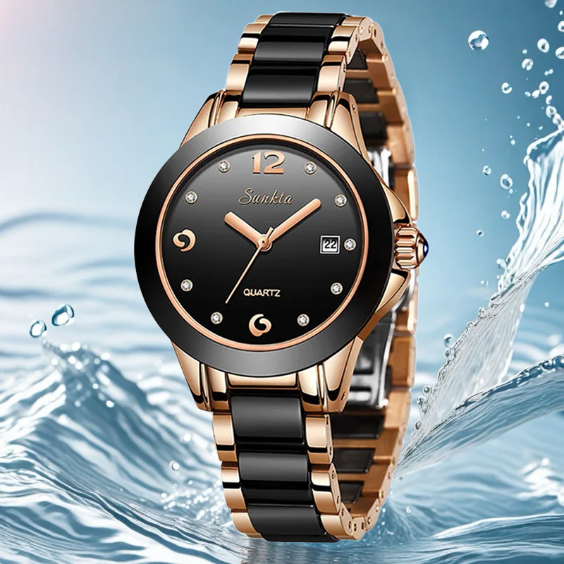 LIGE Sunkta موضة أنيقة ساعات ن - مراجعة Ladies Luxury Watch وسعره