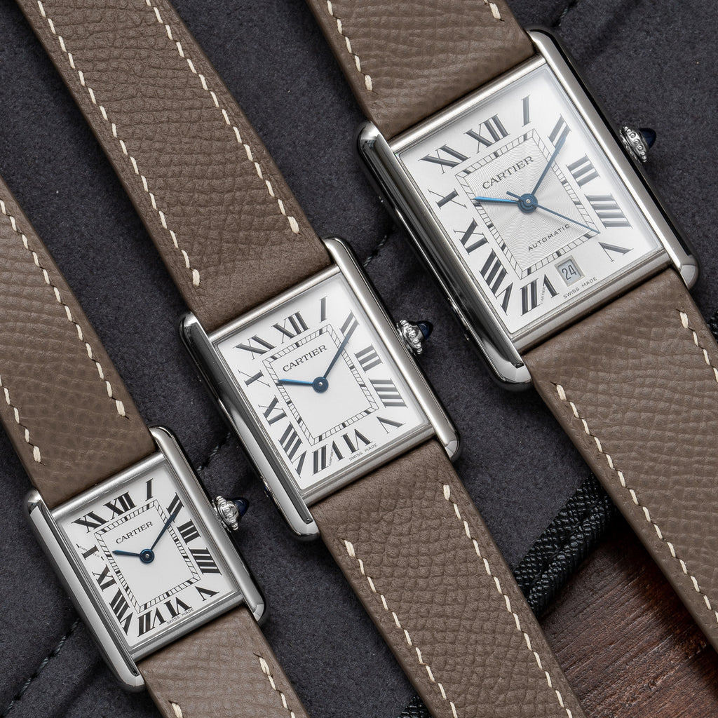 هدية عيد الأب حزام ساعة جلدي E - مراجعة Cartier Watch Santos وسعره